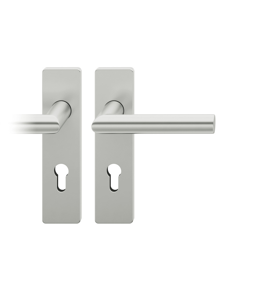 FSB FH Drückergarnitur mit Kurzschild 76 1076, Aluminium FSB FH Drückergarnitur mit Kurzschild 76 1076, Aluminium