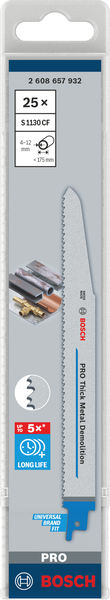 BOSCH Säbelsägeblatt S 1130 CF, Endurance for Heavy Metal, 25er-Pack