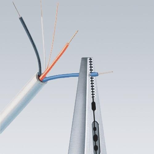 KNIPEX Verdrahtungszange L.160mm 0,5-0,75/1,5/2,5mm² pol.Comfort-Griff KNIPEX