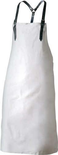 PROMAT Brustlatzschürze Ingo L.ca.100xB.ca.80cm hellgrau Narbenleder FELDTMANN