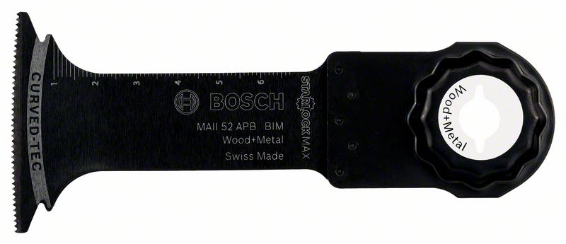 BOSCH BIM Tauchsägeblatt MAII 52 APB, Wood and Metal, 70 x 52 mm, 1er-Pack