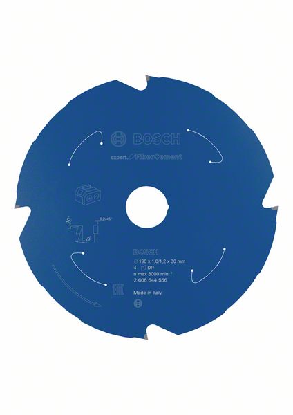 BOSCH Akku-Kreissägeblatt Expert for Fibre Cement, 190 x 1,8/1,2 x 30, 4 Zähne