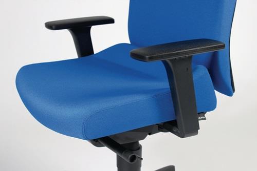 DAUPHIN Bürodrehstuhl m.Synchr.-Techn.grau 400-520mm m.Lehnen Trgf.110kg DAUPHIN