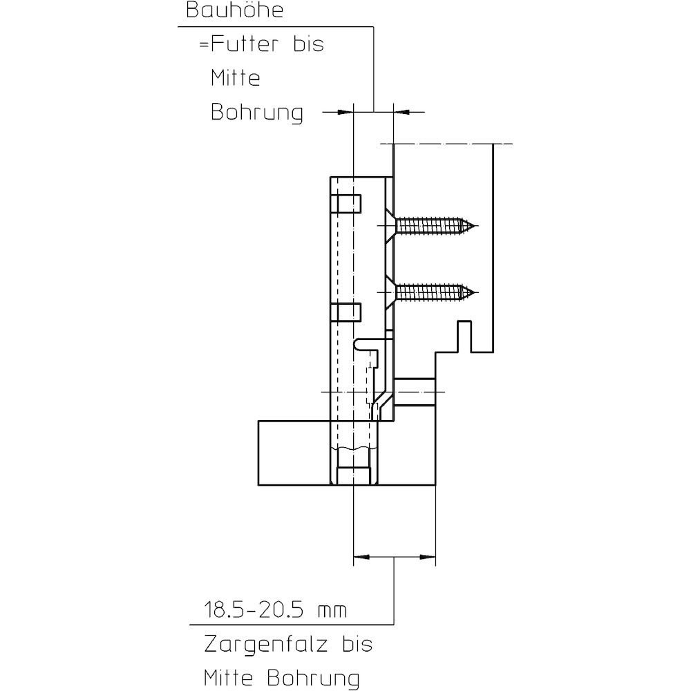 SIMONSWERK Anschraubtasche VARIANT® V 3693/16,5-B