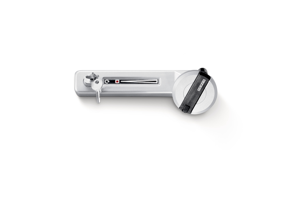 GEZE Aufliegendes Fenstergetriebe F1200, für abnehmbare Betätigungskurbel, Aluminium, 063377