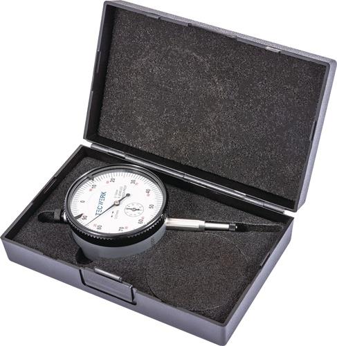 TECWERK Messuhr DIN 878 10mm Abl.0,01mm m.Stoßschutz TECWERK