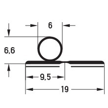 DEVENTER Renovierungsdichtung S 9100-10 K Fenster zum Kleben 6,6 mm thermoplastisches Elastomer Vulkanisat