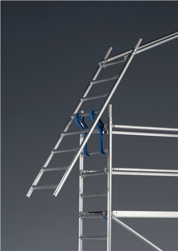 LAYHER Fahrgerüst Uni Stand.P2 Arbeits-B750xL2850mm Alu.Gerüsthöhe 5580mm 2 kN/m²