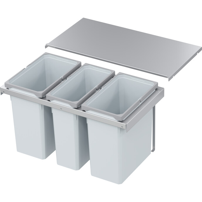 Abfalltrennsystem, ENVI-FLEX PRO, 800er/H426, 2x28/1x21 l, hellgrau Vauth Sagel