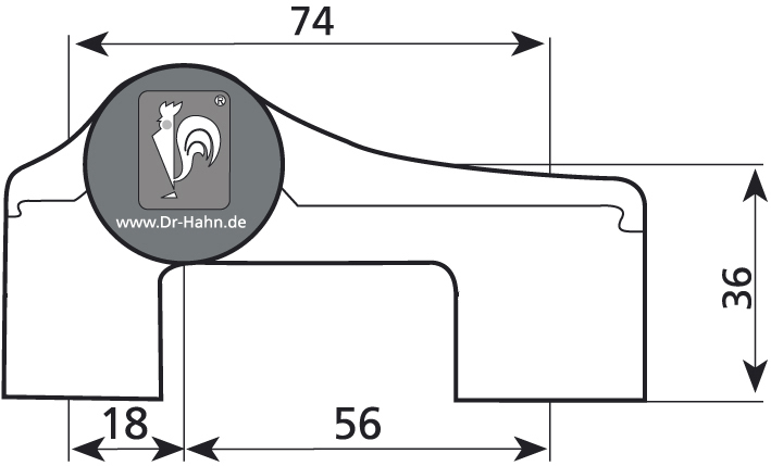 DR. HAHN Aufschraubband Türband 4 AT M916, 2-teilig