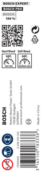 BOSCH Holzschlangenbohrer, Sechskant 10 x 170 x 235 mm, d 6,35 mm