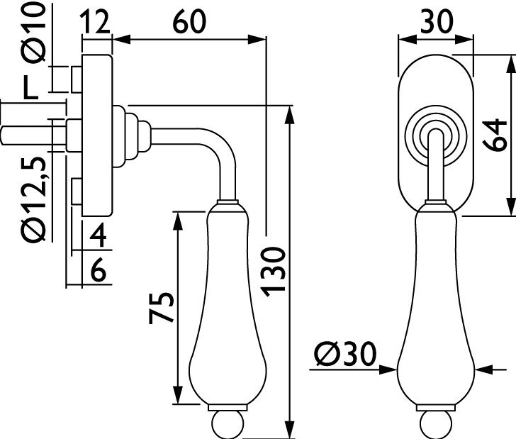 HERMAT Fenstergriff APPIANO 1038, Materialkombination