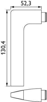 HERMAT Drückerlochteil EVENT 1002, Edelstahl