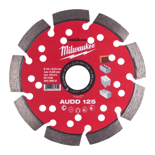 MILWAUKEE für abrasive Materialien Speedcross Diamanttrennscheibe AUDD 125 mm