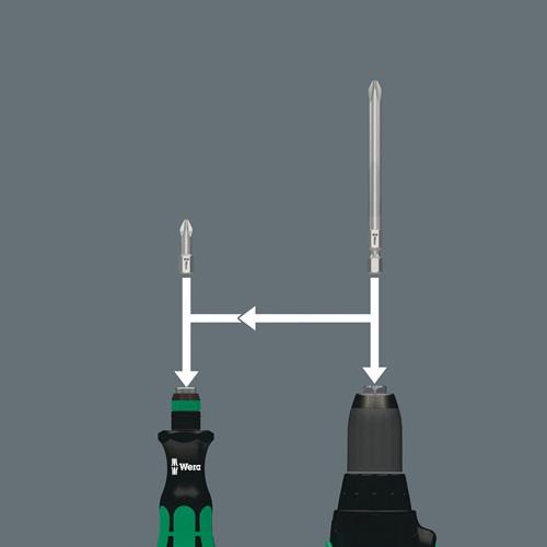 WERA Bitsatz Kraftform Kompakt 41 11teilig Handhalter/10Bits L.89mm Wera WERA Bitsatz Kraftform Kompakt 41 11teilig Handhalter/10Bits L.89mm Wera