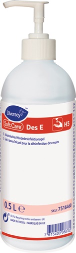 DIVERSEY Handdesinfektionsgel Soft Care Des E 0,5 l alkoholisch DIVERSEY