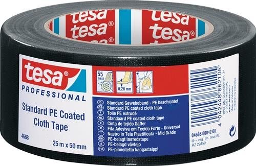 TESA Gewebeband tesaband® Stand.4688 schwarz L.25m B.50mm Rl.TESA