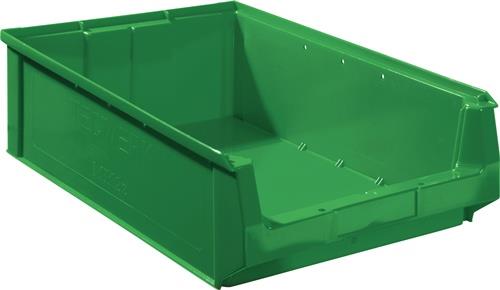 TECWERK Sichtlagerkasten L500/450xB310xH140mm PE grün TECWERK