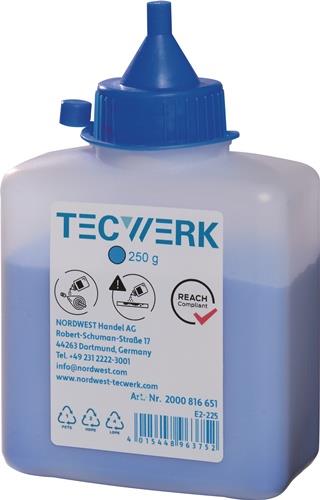 TECWERK Schlagschnurkreide 250g blau Ku.-Flasche TECWERK
