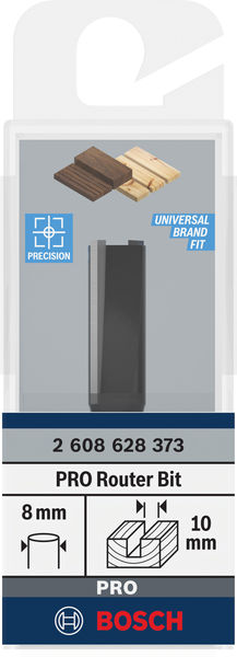 BOSCH Nutfräser Standard for Wood, 8 mm, D1 10 mm, L 25,4 mm, G 56 mm