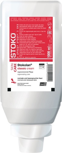 STOKOLAN Hautpflegecreme Stokolan® Classic 1l leicht parfümiert Softflasche