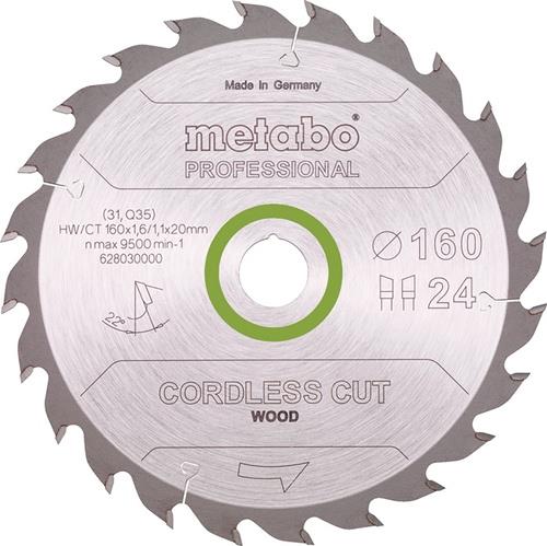 METABO Kreissägeblatt precision cut wood professional D190xB2,2xBohrung30mm 48Z. WZ