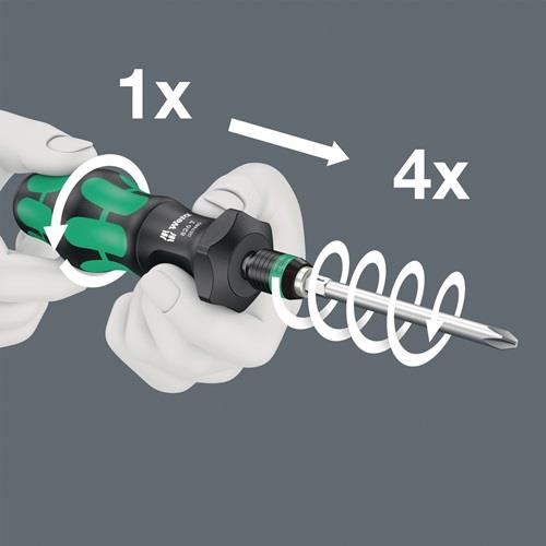 WERA Bitsortiment KK Turbo 1 19-tlg.Schlitz/PH/PZD/TORX®/6Kt.WERA