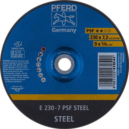 PFERD Schruppscheibe PSF STEEL D230xS7,2mm gekr.STA Bohr.22,23mm PFERD