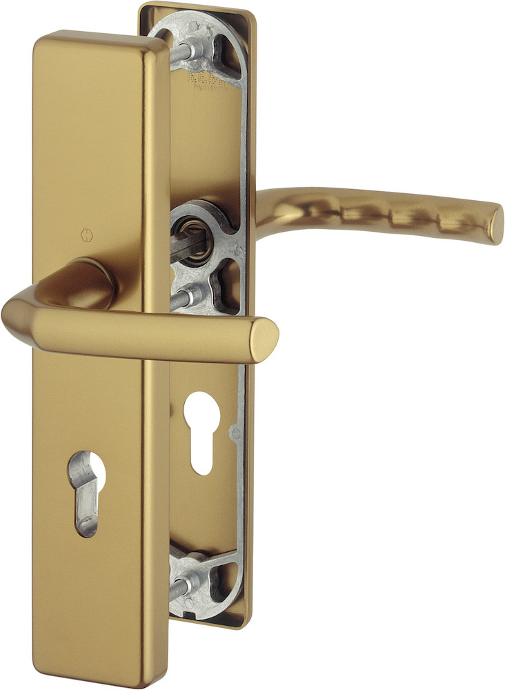 HOPPE® Schutz-Drückergarnitur mit Langschild Birmingham 1117/2222A/2440, 8/72 mm, Aluminium, 2550621