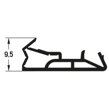 DEVENTER Türdichtung SV 185 Zimmertür Nutbefestigung 24,2 mm/ Nuttiefe: 8 mm thermoplastisches Elastomer Vulkanisat