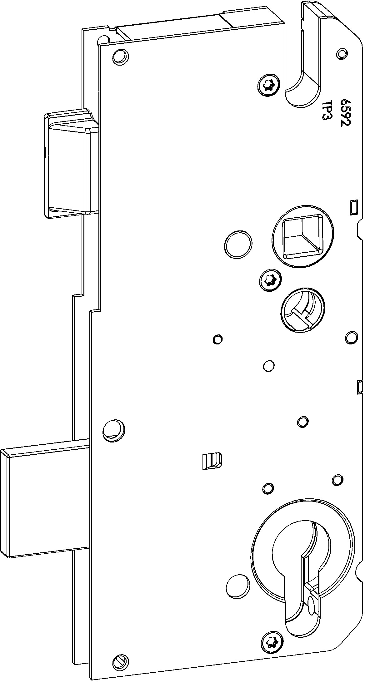 WINKHAUS Schlosskasten STV G3 SK TP3, 10/92, umstellbare Falle, Stahl WINKHAUS Schlosskasten STV G3 SK TP3, 10/92, umstellbare Falle, Stahl