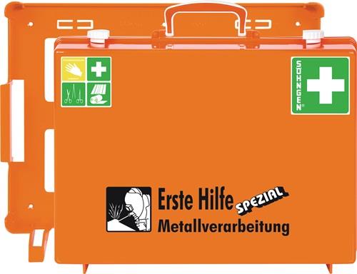SÖHNGEN Erste Hilfe Koffer Beruf SPEZIAL Metallverarbeitung B400xH300xT150ca.mm orange