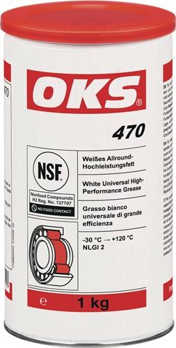 OKS Weißes Allround-Hochleistungsfett OKS 470 weiß NSF H2 1kg Dose OKS
