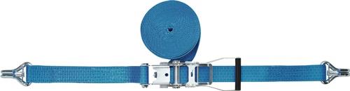 Zurrgurt DIN 12195-2 mit Ratsche + Spitzhaken mit Sicherung LC U 5000 daN TECWERK