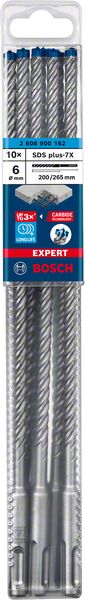 BOSCH EXPERT SDS plus-7X Hammerbohrer, 6 x 200 x 265 mm, 10-tlg.. Für Bohrhämmer BOSCH EXPERT SDS plus-7X Hammerbohrer, 6 x 200 x 265 mm, 10-tlg.. Für Bohrhämmer