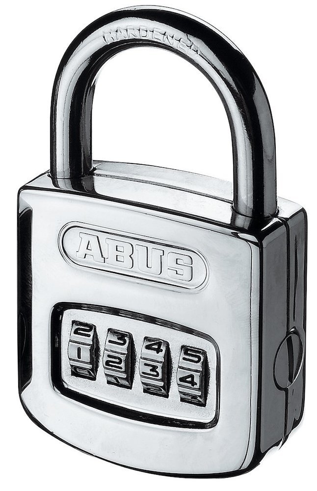 ABUS Zahlen-Vorhangschloss 160, 4-stelliger Zahlencode, Stahl, 02987