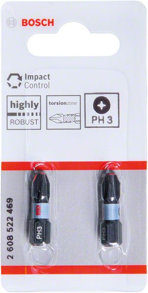BOSCH Impact Control PH3 Insert Bits, 2 Stk.