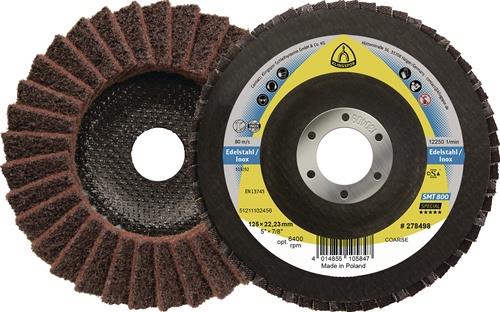 KLINGSPOR Fächerscheibe SMT 800 D.115mm K.medium 12Grad gewölbt INOX NK KLINGSPOR KLINGSPOR Fächerscheibe SMT 800 D.115mm K.medium 12Grad gewölbt INOX NK KLINGSPOR