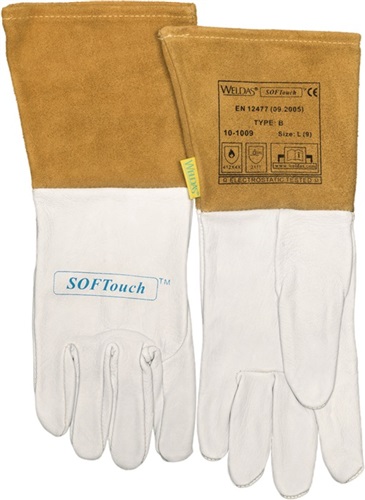 WELDAS Schweißerhandschuhe Gr.L (9) natur/orange 5 PA WELDAS Schweißerhandschuhe Gr.L (9) natur/orange 5 PA