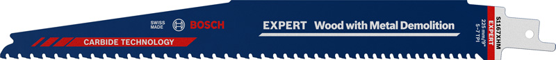 BOSCH EXPERT ‘Wood with Metal Demolition’ S 1167 XHM Säbelsägeblatt, 1 Stück. Für Säbelsägen