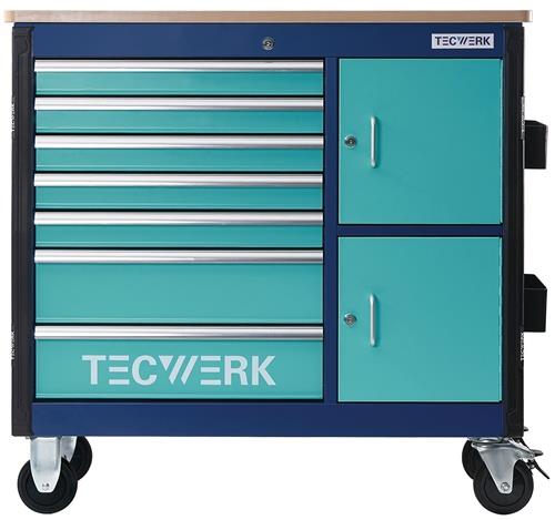 TECWERK Rollwerkbank PLUS 2.0 T Außen-B1090xT500xH1055mm Schubl.7 30kg 500kg TECWERK
