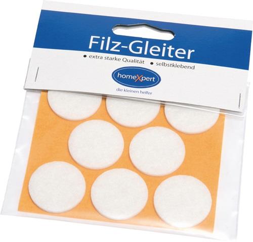 Nordwest Filzgleiter 28mm Filz weiß selbstkl.8 St./SB-Karte