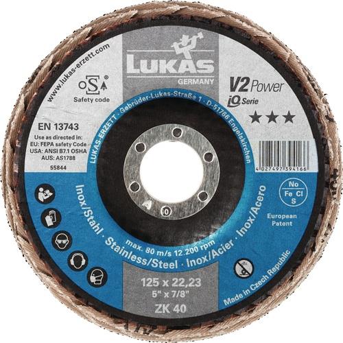 LUKAS Fächerscheibe V2 POWER ZK D.125mm K.40 fl.STA ZK LUKAS