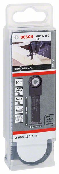 BOSCH HCS Tauchsägeblatt MAIZ 32 EPC Wood, 80 x 32 mm, 10er-Pack