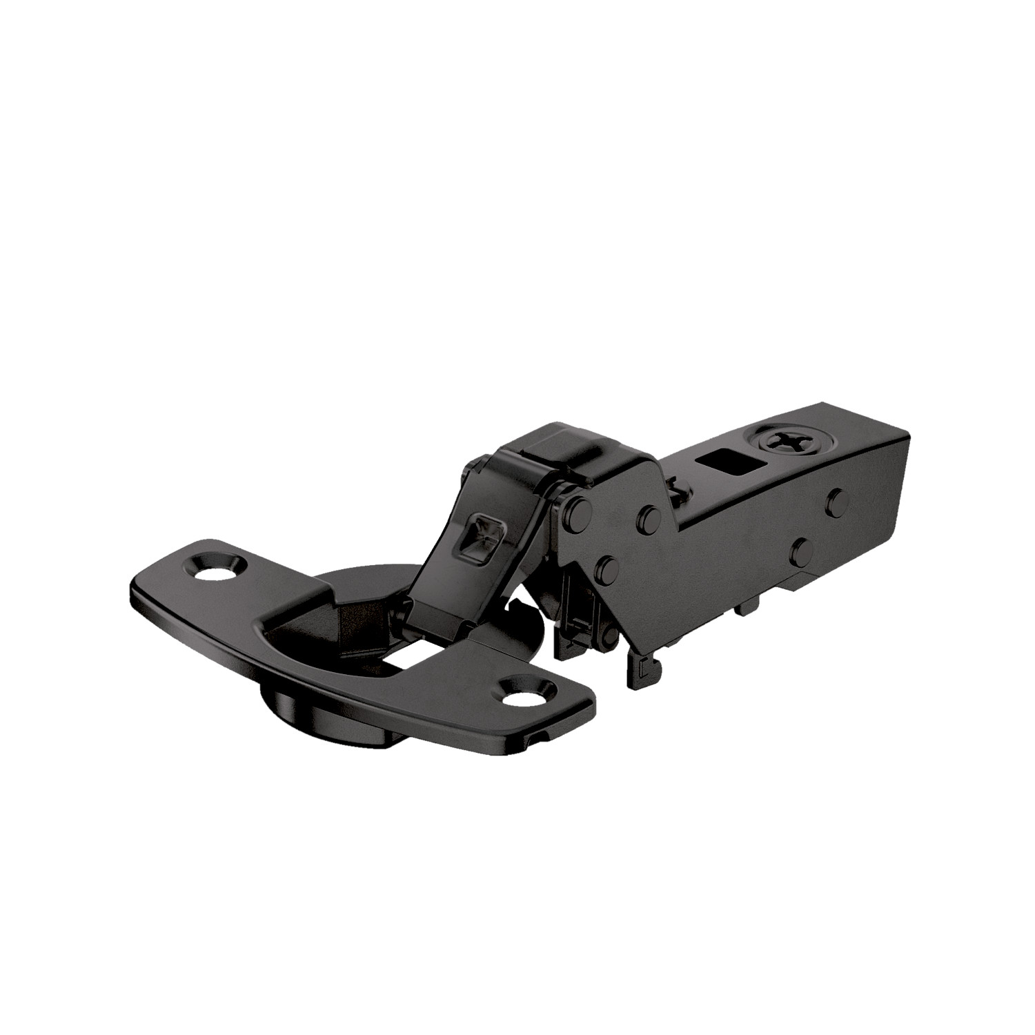 HETTICH Sensys Dünntürscharnier, Türdicke ab 10 mm, mit integrierter Dämpfung (Sensys 8646i), obsidianschwarz, 9091763