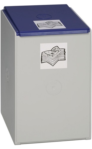 VAR Wertstoffsammler 60l H570xB360xT405mm lichtgrau stationär