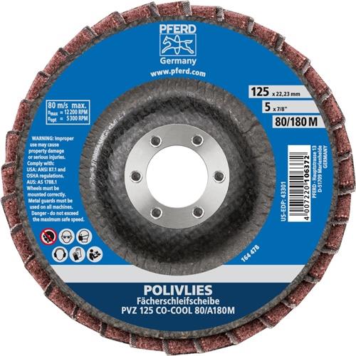 Fächerschleifscheibe D.125mm K.80/180 M Alu.Keramikkorn CO-COOL PFERD Fächerschleifscheibe D.125mm K.80/180 M Alu.Keramikkorn CO-COOL PFERD