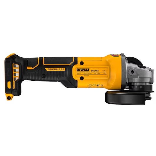 DEWALT 18 Volt Akku-Winkelschleifer 125 mm, Schiebeschalter im Karton