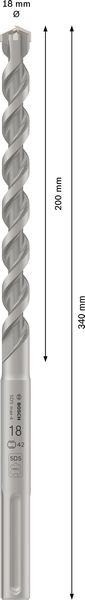 BOSCH Hammerbohrer SDS max-4 18 x 200 x 340 mm