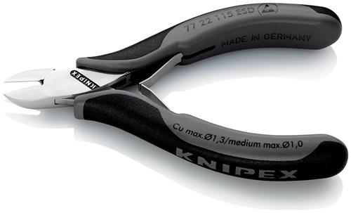 KNIPEX Elektronikseitenschneider L.115mm Form 2 Facette nein spiegelpol.KNIPEX